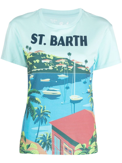Mc2 Saint Barth Graphic Print T-shirt In Blue