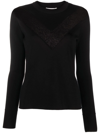 ALEXANDER MCQUEEN SHEER PANEL CREW-NECK JUMPER