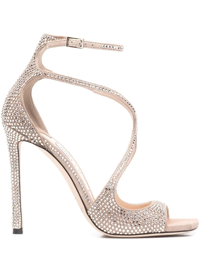 Jimmy Choo Azia 110mm Sandals In Beige