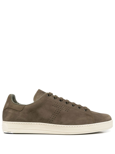 Tom Ford Warwick Low-top Trainers In Green