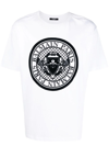 Balmain White Cotton T-shirt With Maxi Logo Print In White