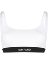 Tom Ford Logo-underband Bralette Top In White