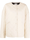 Totême Quilted Organic Cotton Canvas Jacket In Neutrals