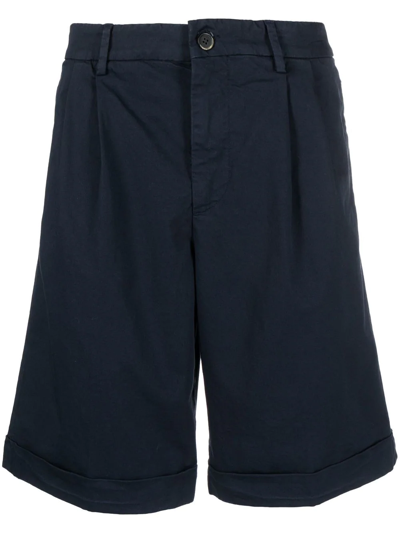 Barena Venezia Cotton Chino Shorts In Blue