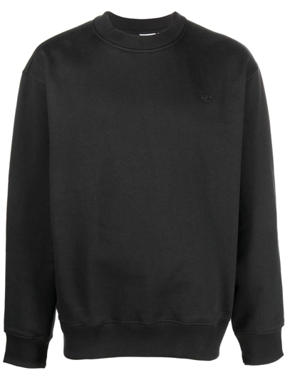 Adidas Originals Black Adicolor Trefoil Crewneck Sweatshirt