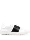 Valentino Garavani Open Vitello Tecnic Leather Sneakers In Blue