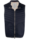 BRUNELLO CUCINELLI ZIPPED-UP PADDED GILET
