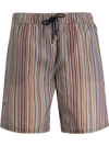 Paul Smith Multicolor Striped Classic Swim Shorts In Multicolour