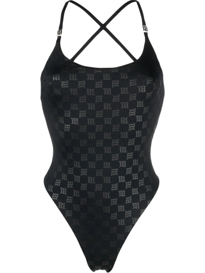 MISBHV MONOGRAM-PATTERN ONE-PIECE SWIMSUIT