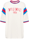 MIU MIU LOGO-PRINT JERSEY T-SHIRT