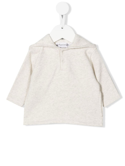 Bonpoint Babies' Long-sleeve Cotton Hoodie In Neutrals