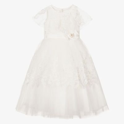 Romano Babies' Girls Ivory Lace Dress & Bolero Set