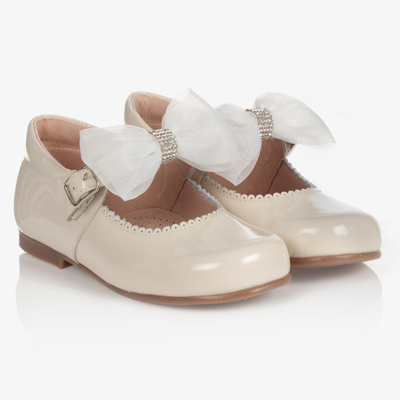 Children's Classics Kids' Girls Ivory Patent Bow Shoes