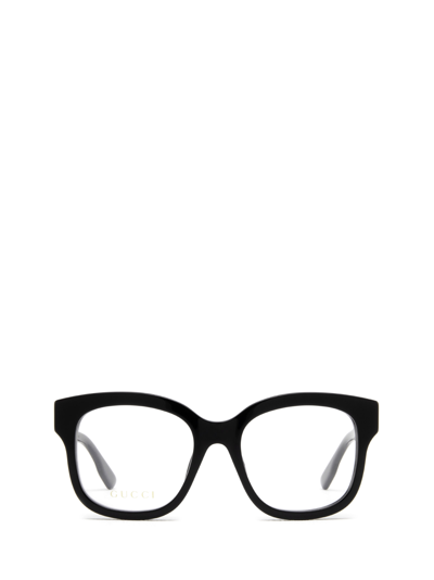 Gucci Gg1155o Black Female Eyeglasses In 001 Black Black Transparent