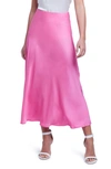 L Agence Clarisa Bias-cut A-line Maxi Skirt In Dark Ros