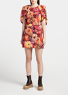 Stella Mccartney Floral-print Silk Crepe De Chine Midi Dress In 6563 Multicolor