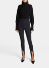 Saint Laurent Stretch-jersey Stirrup Leggings In Nero