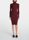 ALAÏA RIBBED KNEE-LENGTH TURTLENECK BODYCON DRESS