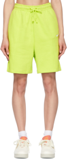 Nike Sportswear Essential Fleece Shorts In Atomic Green/ White