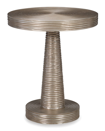 Ambella Spiral Accent Table In Antique Silver
