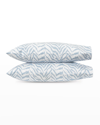 Matouk Quincy King Pillowcases, Pair In Hazy Blue
