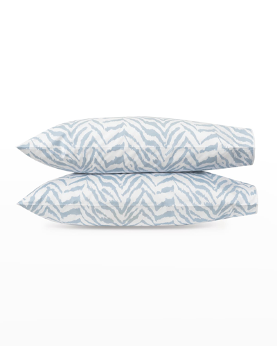 Matouk Quincy King Pillowcases, Pair In Hazy Blue