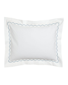 Matouk King Lanai Pique Sham In White/blue