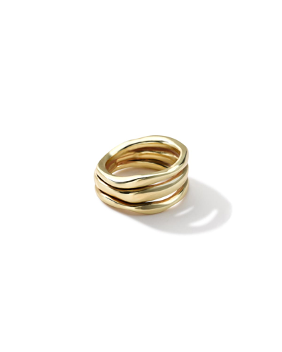 IPPOLITA SMOOTH SQUIGGLE TRIPLE BAND RING IN 18K GOLD