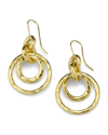 Ippolita 18k Yellow Gold Classico Hammered Hoop Drop Earrings