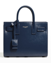 Saint Laurent Sac De Jour Nano Shiny Leather Satchel Bag In Blue Char