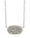 Kendra Scott Elisa Druzy Necklace In Silver