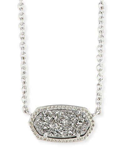 Kendra Scott Elisa Druzy Necklace In Silver