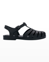 Melissa Possession Strappy Flat Sandals In Black