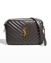 Saint Laurent Lou Medium Monogram Ysl Calf Crossbody Bag In 1112 Storm