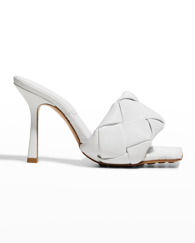 Bottega Veneta The Lido Sandals In Optic White