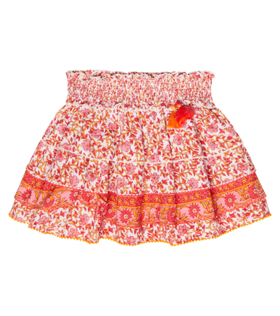 Poupette St Barth Kids' Ariel Floral Skirt In Pink Mistral