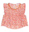 Poupette St Barth Amber Floral Top In Pink Mistral