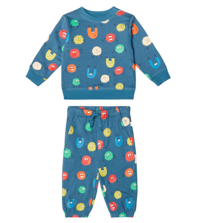 Stella Mccartney Baby Sweatshirt And Sweatpants Set In Blu/multicolor