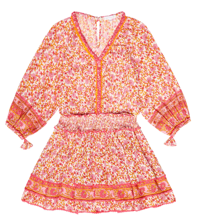 Poupette St Barth Kids' Ariel Floral Dress In Pink Mistral