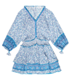 Poupette St Barth Ariel Floral Dress In Blue Mistral