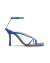 Bottega Veneta Multi Strap Stretch High-heel Sandals In Aquarium
