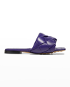 Bottega Veneta Rubber Lido Flat Sandals In Purple
