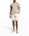 Theory Men's Zaine Organic Cotton Shorts In Stone White