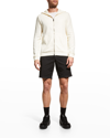 Theory Men's Ridge Waffle Hoodie Sweatshirt In Stone White