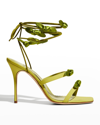 MANOLO BLAHNIK FIOCCO POP FABIO BOW ANKLE-TIE SANDALS