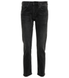 AG GIRLFRIEND MID-RISE CROPPED JEANS