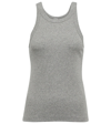 Totême Espera Rib Stretch Organic Cotton Tank In Grey Melange