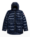 Canada Goose Kid's Cypress Youth Logo Quilted Jacket In Silverbirch Bo