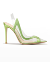 Gianvito Rossi Women's Hortensia Embellished Leather; Pvc Pumps In Kiwi