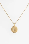 Kate Spade 'one In A Million' Initial Pendant Necklace In B- Gold